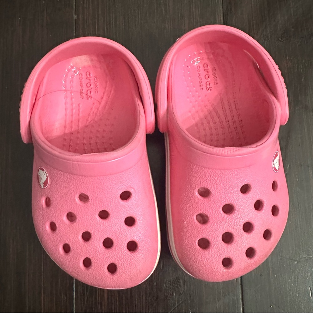 Child (baby) crocband pink crocs size 5